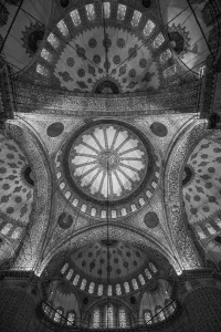 Geometric Prints: Turkey, Istanbul, Sultanahmet, The Blue Mosque (Sultan Ahmed Mosque or Sultan Ahmet