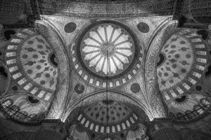 Domes Prints: Turkey, Istanbul, Sultanahmet, The Blue Mosque (Sultan Ahmed Mosque or Sultan Ahmet