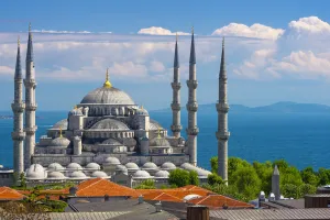 Blue Mosque Prints: Turkey, Istanbul, Sultanahmet, The Blue Mosque (Sultan Ahmed Mosque or Sultan Ahmet