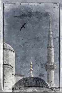 Domes Prints: Turkey, Istanbul, Sultanahmet, The Blue Mosque (Sultan Ahmed Mosque or Sultan Ahmet