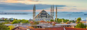 Domes Prints: Turkey, Istanbul, Sultanahmet, The Blue Mosque (Sultan Ahmed Mosque or Sultan Ahmet