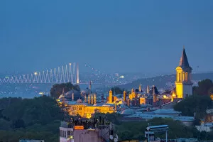 Bosphorus Gallery: Turkey, Istanbul, Sultanahmet, Topkapi Palace and First Bosphorus Bridge