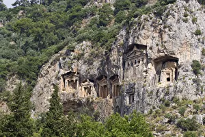 Turkey, Mugla Province, Dalyan/Kaunos, Lycian rock tombs Turkey, Mugla Province, Dalyan/Kaunos, Lycian rock tombs