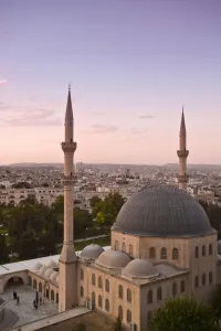 Urfa Prints: Turkey, Sanliurfa - Urfa, Dergah complex of Mosques surrounding Hazreti Ibrahim Halilullah