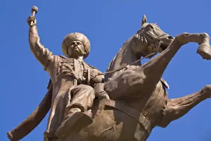 Western Asia Prints: Turkey, Trabzon, Ortahisar, Statue of Solomon the Magnificient on horse
