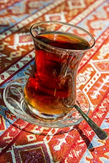 Turkish Collection: Turkish tea served in the typical tulip shaped glass