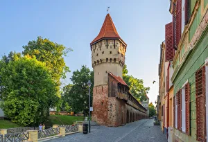 City Wall Prints: Turnul Dulgherilor, Carpenters tower, Sibiu, Transylvania, Romania