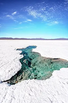 Salt Pond Prints: Turquoise salt ponds, Salinas Grandes, Jujuy, Argentina