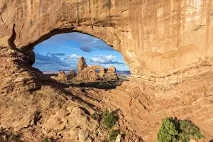 Grand County Prints: Turret Arch seen from North Window. Arches National Park, Moab, Grand County, Utah, USA