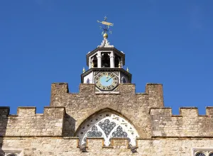 Country House Prints: The turret clock of the Archbishop Bourchier's Tower, Knole, Kent, England