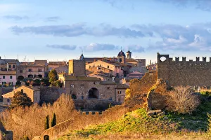 Tuscania at sunset. Europe, Italy, Lazio, Viterbo province, Tuscania