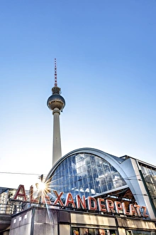 Television Tower Prints: TV Tower and train station, Alexanderplatz, Berlin, Germany