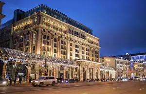 Moscow Prints: Tverskaya street, Decoration and illumination for New Year and Christmas holidays