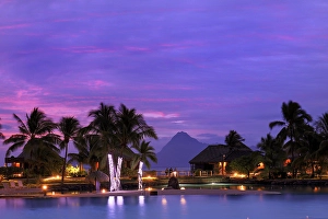 Society Islands Prints: Twilight, Mo'orea, Society Islands, Pacific Ocean, French Polynesia