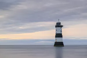Images Dated 11th August 2020: Twilight at Penmon Point Lighthouse on the coast of Anglesey, Wales, UK