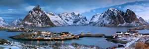 Sakrisoy Prints: Twilight over Sakrisoy, Lofoten Islands, Norway