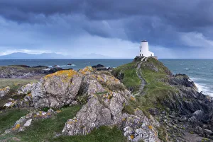 Twr Mawr lighthouse on Llanddwyn Island, Anglesey, Wales. Autumn (September)
