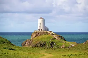 Anglesey Prints: Twr Mawr lighthouse on Llanddwyn Island in Anglesey, Wales