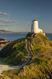 Twr Mawr Lighthouse on Llanddwyn Island at Sunset, Anglesey, North Wales