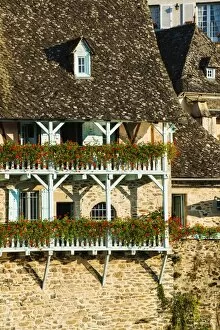 Typical architecture in Argentat, Limousin, France