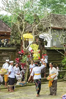 Clothing Prints: Typical bi-annual ceremony at a local Hindu temple, Bali, Indonesia