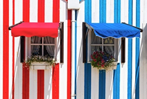 Norte Region Prints: Typical colorful houses of Costa Nova do Prado