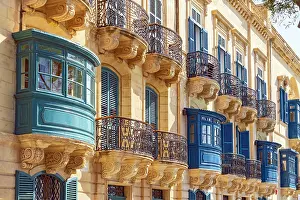 Window Prints: Typical Street Scene in the heart of Valletta, Valletta, Malta