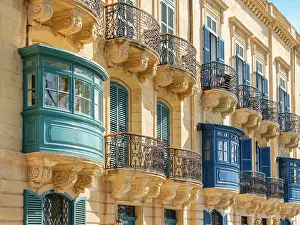 Window Prints: Typical Street Scene in the heart of Valletta, Valletta, Malta