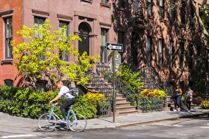 Chelsea Prints: Typical street scene in the west village, New York, USA