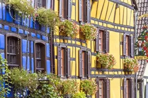 Alsace Gallery: Typical timber framed houses, Riquewihr, Alsace, France