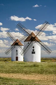Images Dated 23rd June 2022: Typical windmills, Mota del Cuervo, Castilla-La Mancha, Spain
