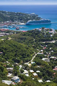 U. S. Virgin Islands, St. Thomas, Charlotte Amalie towards Havensight cruise port