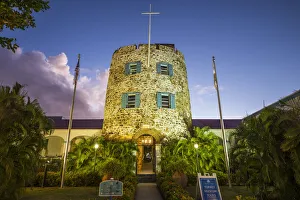 U. S. Virgin Islands, St. Thomas, Charlotte Amalie, Bluebeards Castle, dawn