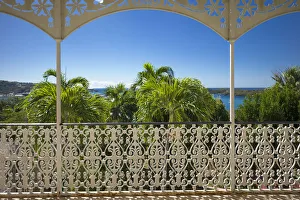 U. S. Virgin Islands, St. Thomas, Charlotte Amalie, Kongens Gade Street, house detail