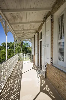U. S. Virgin Islands, St. Thomas, Charlotte Amalie, Kongens Gade Street, house detail