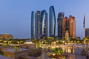 UAE, Abu Dhabi, City Center Skyline