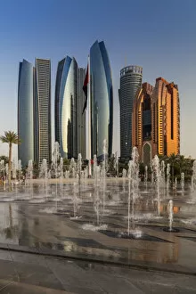 UAE, Abu Dhabi, City Center Skyline