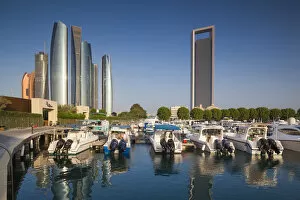 UAE, Abu Dhabi, Etihad Towers and ADNOC Tower
