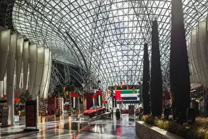 UAE, Abu Dhabi, Yas Island, Ferrari World Amusement Park, entrance