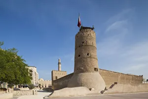Images Dated 31st May 2016: UAE, Dubai, Bur Dubai, Dubai Museum, exterior of Al Fahidi Fort, built in 1799