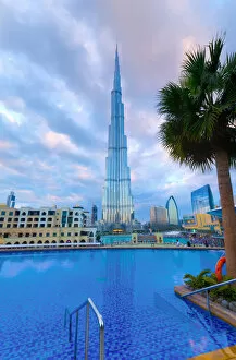Images Dated 5th May 2011: UAE, Dubai, Burj Khalifa from The Address Downtown Hotel