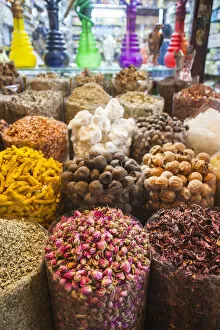 Images Dated 31st May 2016: UAE, Dubai, Deira, Spice Souk, Arabic spices