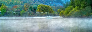 UK, Cumbria, Lake District, Keswick, Derwentwater, Lords Island on right