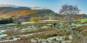Images Dated 29th October 2018: UK, Cumbria, Lake District, Keswick, Castlerigg Fell, Bleaberry Fell beyond