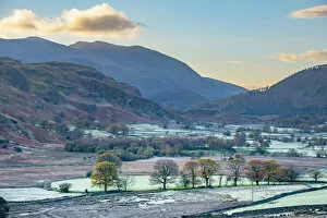 Images Dated 26th February 2019: UK, Cumbria, Lake District, Keswick, Helvellyn from near Castlerigg
