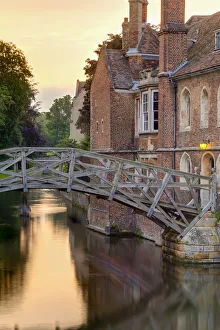 UK, England, Cambridge, Queens College, The Mathematical Bridge over River Cam