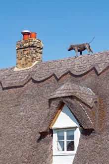 Trending: UK, England, Cambridgeshire, Barrington, Traditional thatched cottage