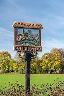 Images Dated 24th April 2023: UK, England, Cambridgeshire, Barrington, Village Sign