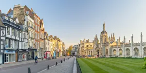UK, England, Cambridgeshire, Cambridge, Kings Parade, Kings College