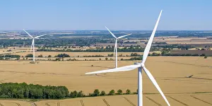 Elevated Viewpoints Prints: UK, England, Cambridgeshire, Cotton Farm Wind Farm